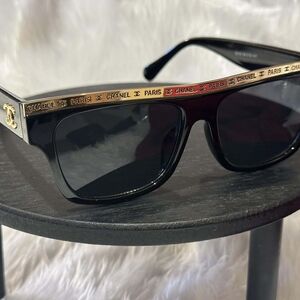 Designer Men's Sunglasses in Black with Gold Detail